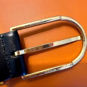 - Auxiliary thick leather belt with gold hardware size small $35